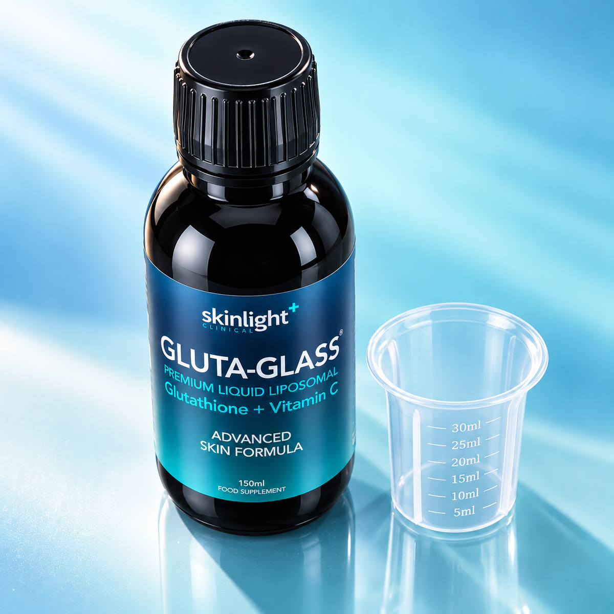 Skin Brightening Liposomal Glutathione & Vit C  Liquid - GLUTA-GLASS® - 150ml
