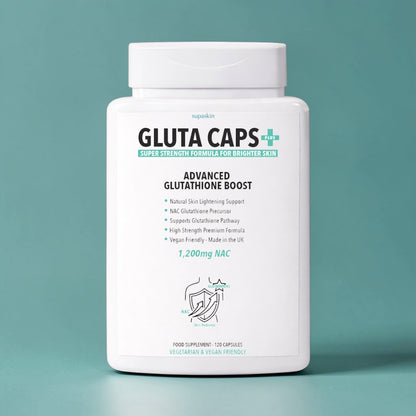 Gluta Caps Plus  - Glutathione Boost Skin Lightening Supplement 1,200mg NAC Complex